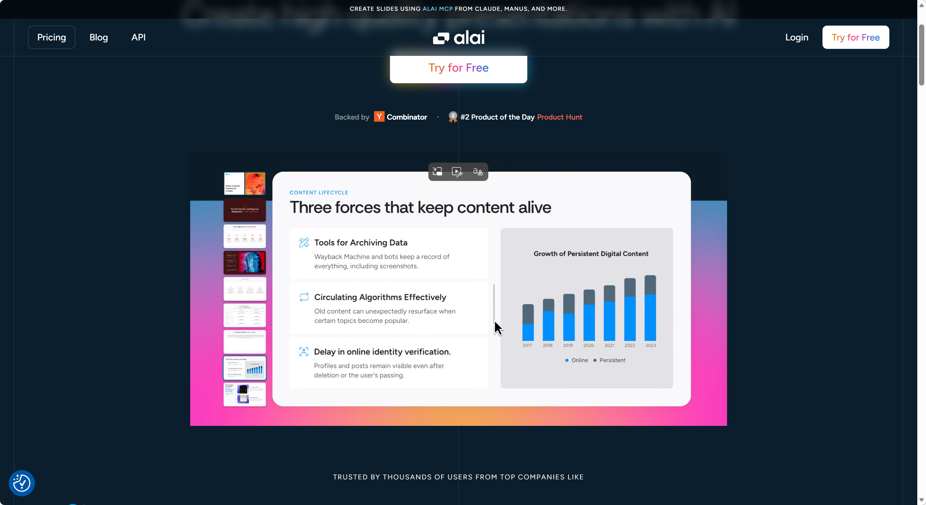 Alai presentation tool