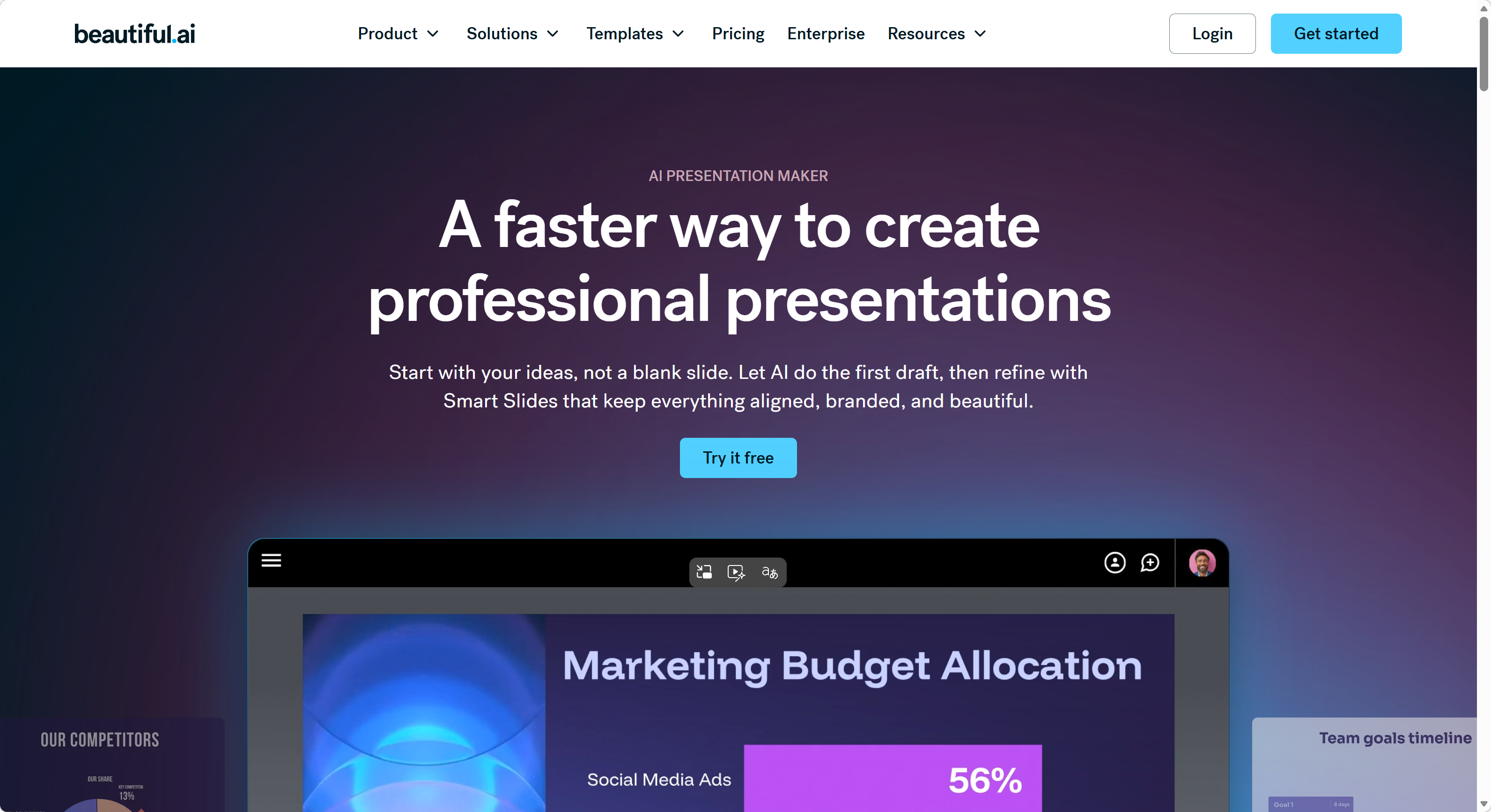 Beautiful.ai smart templates