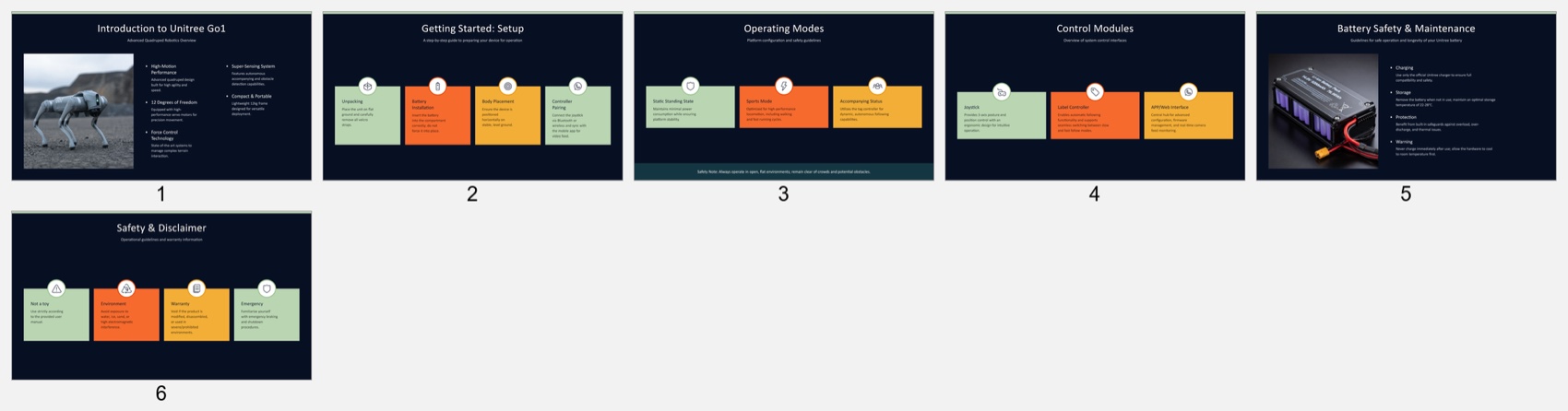 Overview of the six-slide Beautiful.ai output