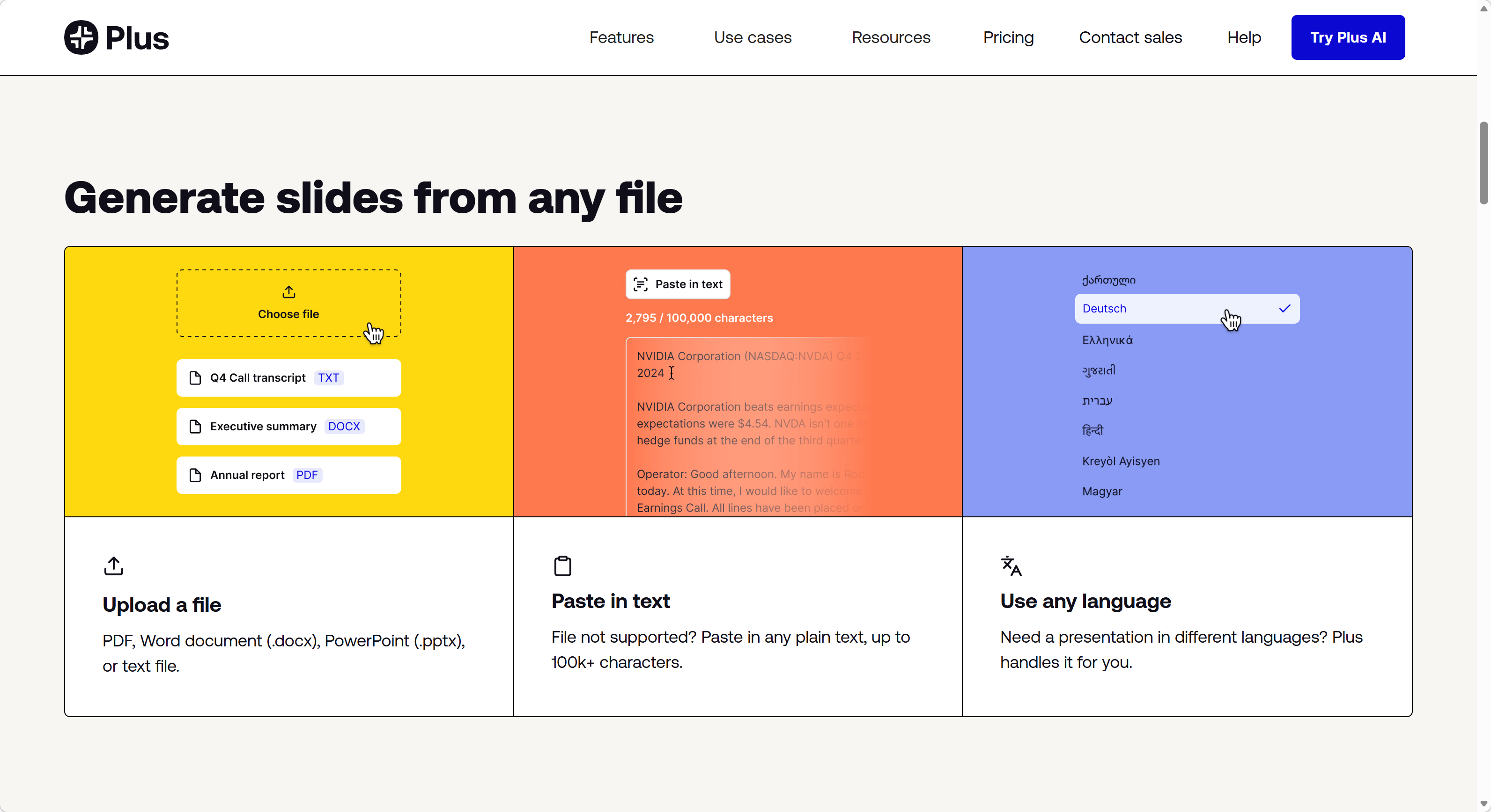 Plus AI for Google Slides