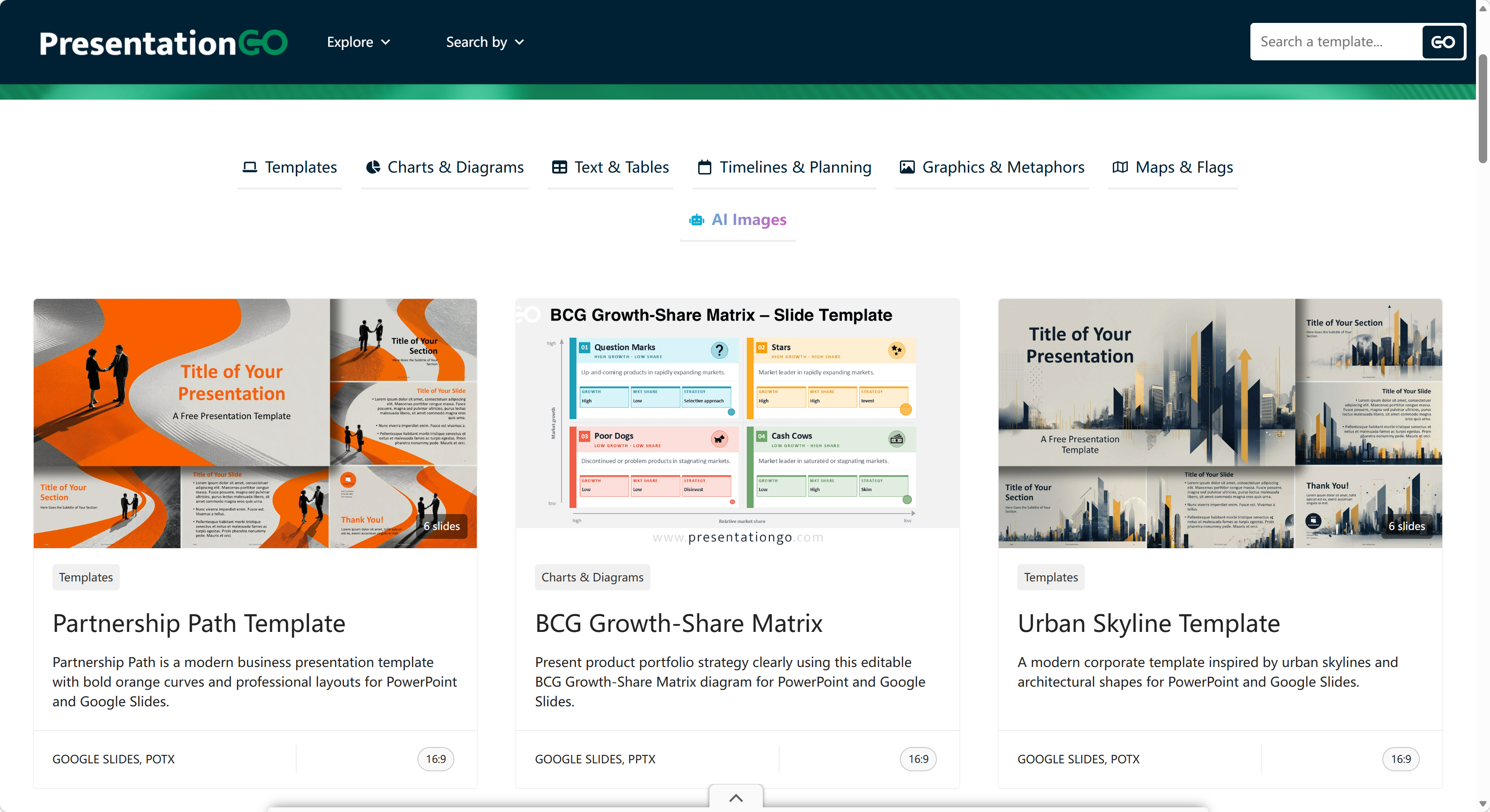 PresentationGO templates