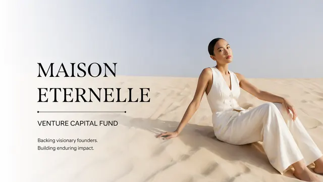 Luxury Venture Capital Editorial Pitch Deck