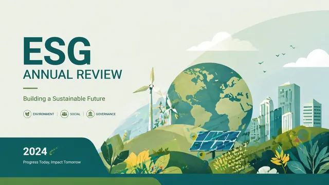 Forest Green ESG Annual Review Presentation Template