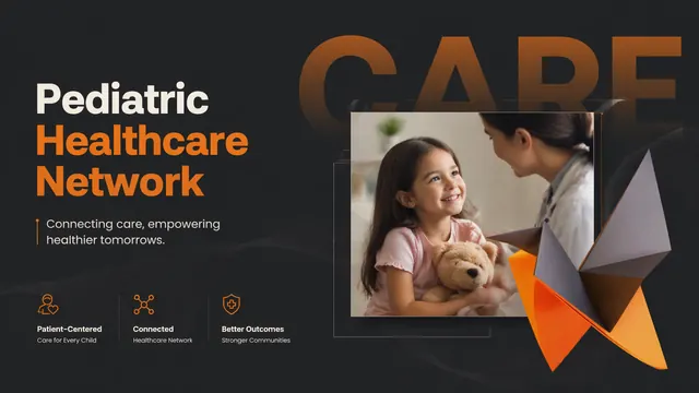 Dark Pediatric Healthcare Network Pitch Deck Template
