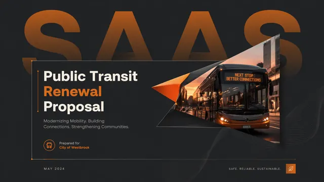 Modern Industrial Transit Renewal Pitch Deck Template