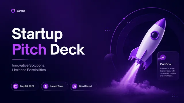 Deep Purple Cinematic Tech Startup Pitch Deck