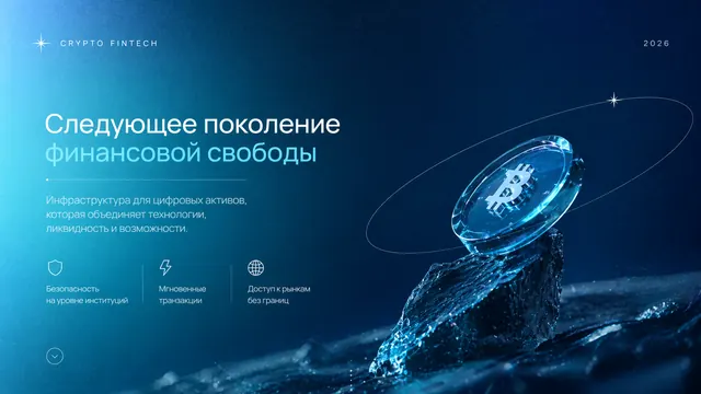 Deep Navy Crypto Fintech Pitch Deck Template