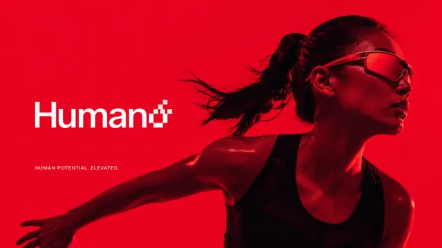 Humano High-Contrast Red & White Brand Pitch Deck