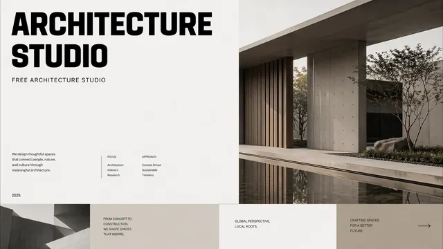 Brutalist Architecture Studio Pitch Deck Template