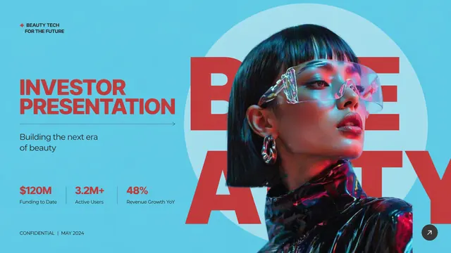 Investor Beauty: High-Contrast Pitch Deck for Beauty Tech