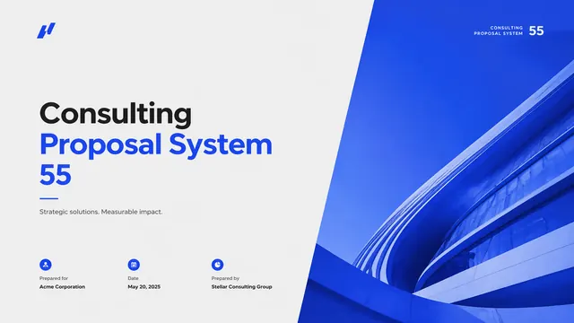 Cobalt Blue B2B Consulting & Strategy Proposal Template