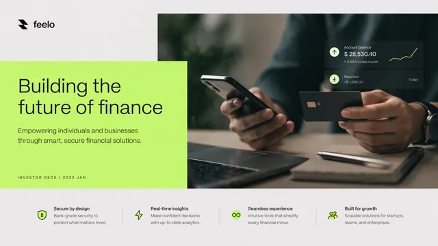 Lime Green Fintech Pitch Deck for Digital Banking