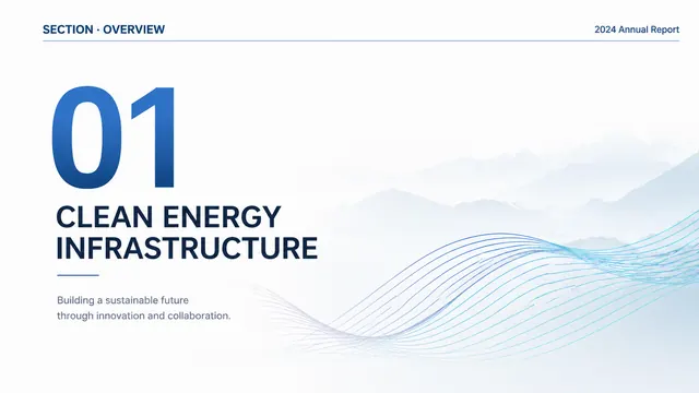 Bluegold: Clean Energy Infrastructure Report Template