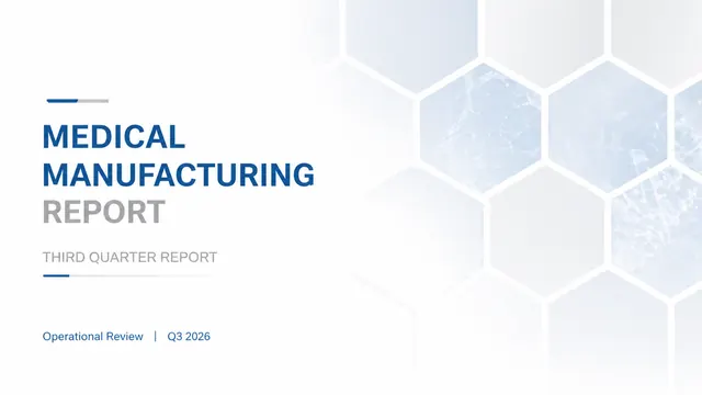 Bluegold Medical Hexagon Manufacturing Report Template