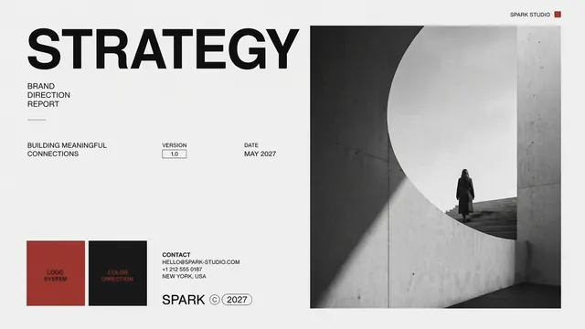 Strategy Spark Editorial Brand Identity Presentation
