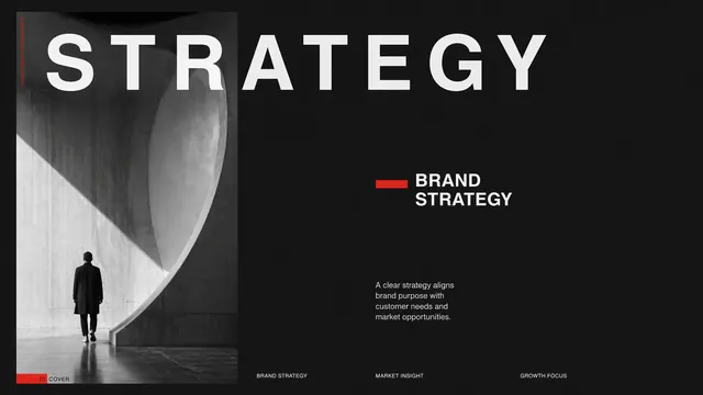 High-Contrast Editorial Brand Strategy Deck