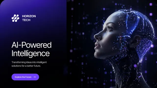 Deep Navy Cinematic AI Technology Pitch Deck