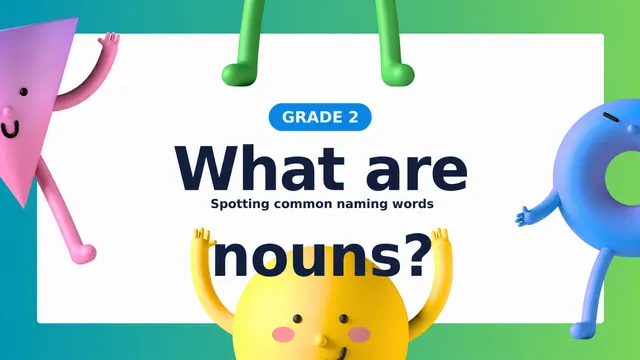 3D Character Grammar Slides for Primary Education