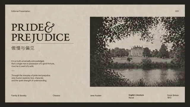 Pride & Prejudice Editorial Book Deck