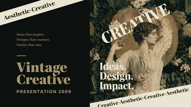 Vintage Editorial Brand Deck with High-Contrast Typography