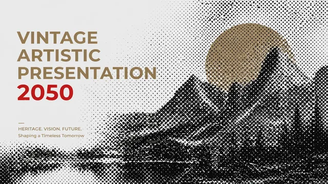 Vintage Artistic 2050 Halftone Editorial Presentation
