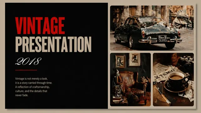 Vintage Cinematic Noir Presentation Deck