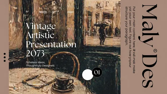 Vintage Artistic Presentation Deck for Editorial Brands