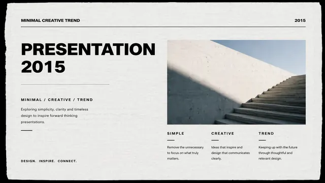 Minimalist High-Contrast Creative Trend Deck