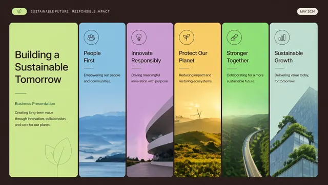 ESG Report Pastel Presentation Template