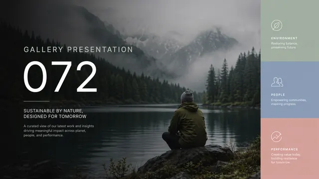Nature-Inspired ESG Gallery and Annual Report Template