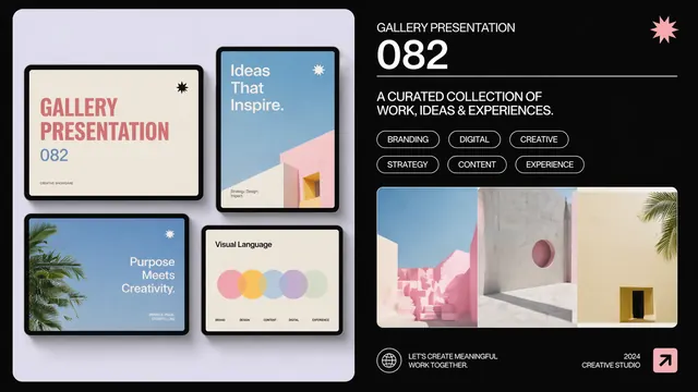 Creative Studio Portfolio with High-Contrast Grid Layouts