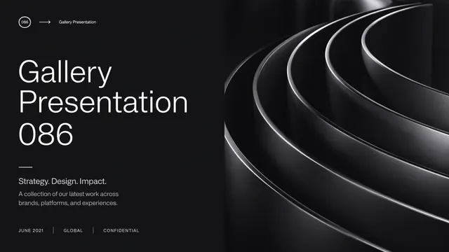 Gallery Dark Metal Portfolio Presentation