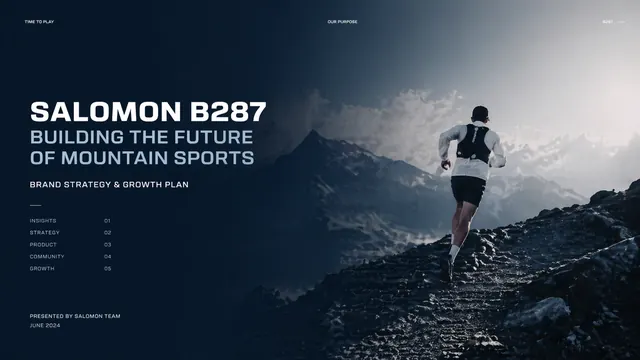 Salomon Mountain Strategy Cinematic Pitch Deck