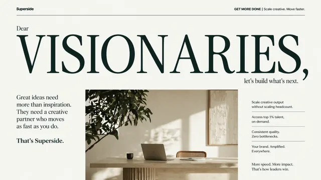 Visionary Editorial Layout for Modern Brand Identity