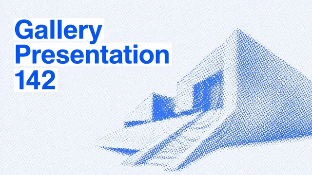Gallery Halftone Blue Presentation Template
