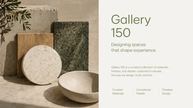 Gallery Materials & Architectural Studio Presentation