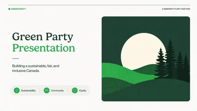 Green Party Nature Landscape Presentation Template