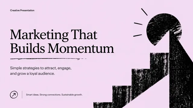 Marketing Momentum Pastel Illustrative Pitch Deck