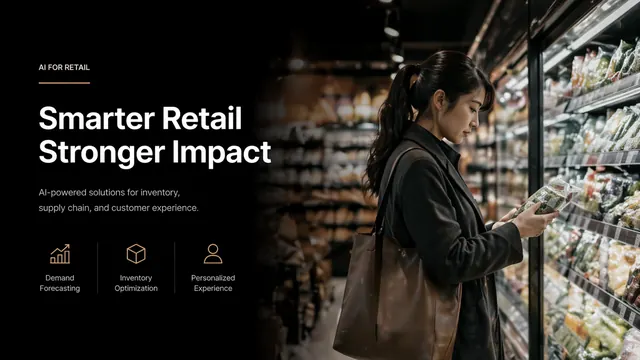 AI Retail Solutions Deck with Dark Cinematic Aesthetic