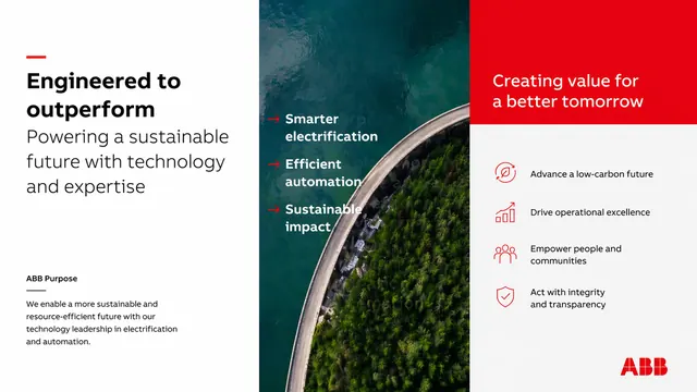 ABB Sustainability Report Template with Industrial Bold Accents