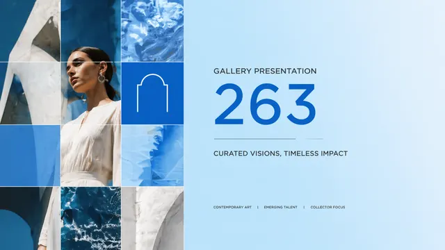 Gallery Blue Grid Editorial Brand Template