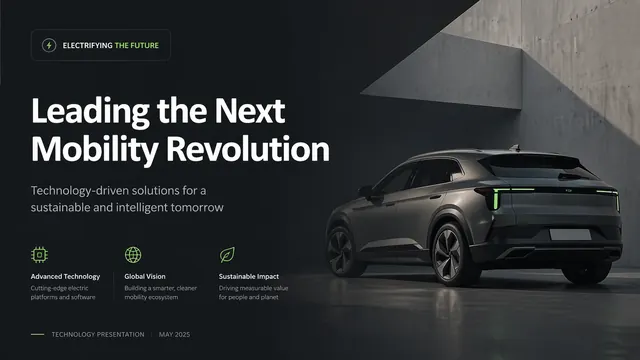 Mobility Tech Dark Presentation for Automotive Innovation