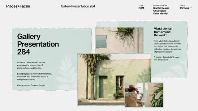 Places+Faces Editorial Gallery Portfolio Template