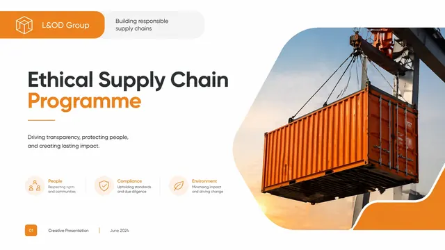 Supply Chain Orange: Logistics & ESG Strategy Deck