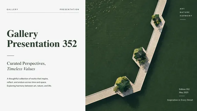 Gallery Editorial Presentation for Art and Architecture