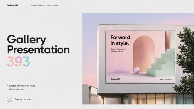 Gallery Pastel Editorial Presentation Template
