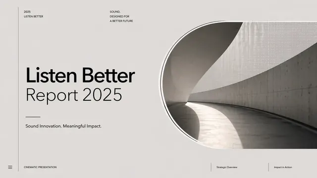 Cinematic Annual Report with Architectural Layouts