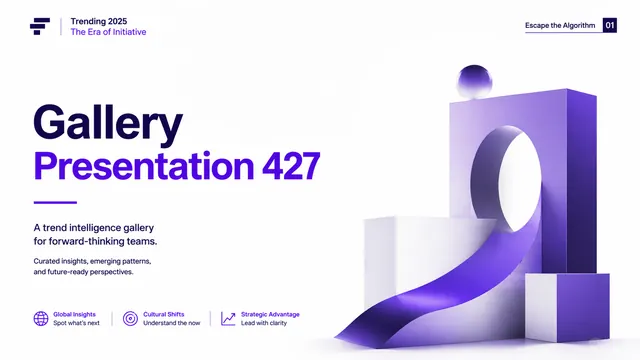 Purple Abstract Gallery Editorial Presentation