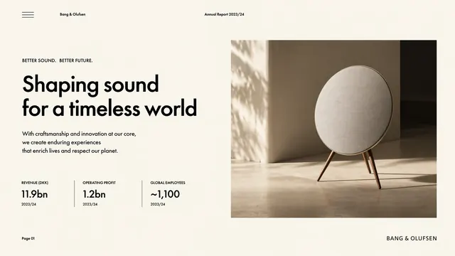 Audio Brand Minimal Annual Report Template