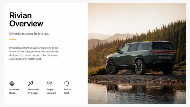 Rivian Editorial Brand Overview & Product Showcase